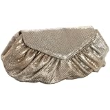 Lauren Merkin Diana Metallic Snake Clutch
