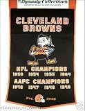 CLEVELAND BROWNS WOOL SUPER BOWL CHAMPIONSHIP BANNER!
