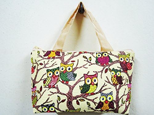 Night Owl Small Makeup Cosmetic & Pencil Case Brush Cream Waterproof Bag 8-inch