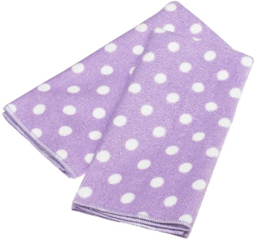 DII Microfiber Dots Dishtowel Lavender, Set of 2