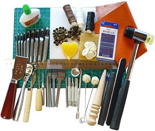 Life Connection leather workshop! Leather craft tool kit set 39-point punch nine Nume leather-inclusive tool set by HonoBono Shopping