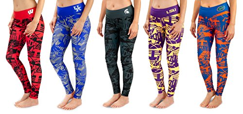NCAA Womens Geometric Print Leggings, Multiple Teams