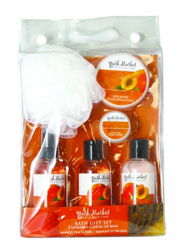 Bath Market Bath and body care Bath gift set, Mango Peach Tree (Pack of 3)