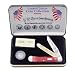 Case Cutlery CAT-MD/RPB Case's Mercury Dime Pick Bone Handle Trapper Pocket Knife with Tru Sharp Surgical Steel Blades, Red