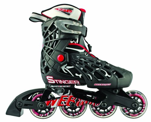 Roller Derby Web Stinger Adjustable Boy's Inline Skates, Small (12-1)