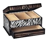 Sterling Home Wood Zebra Jewelry Box