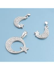Sterling Silver Sets - Star And Moon