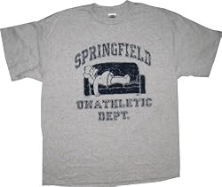 The Simpsons Homer "Springfield Unathletic Department" Gray T-Shirt