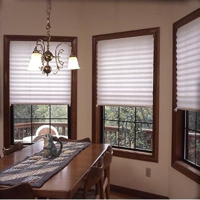 White Pleated Blinds 36" x 72" - Pack of 3