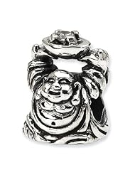 Sterling Silver Reflections CZ Buddha Bead