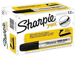 Sharpie King Size Permanent Marker, 12 Black Markers(15001)