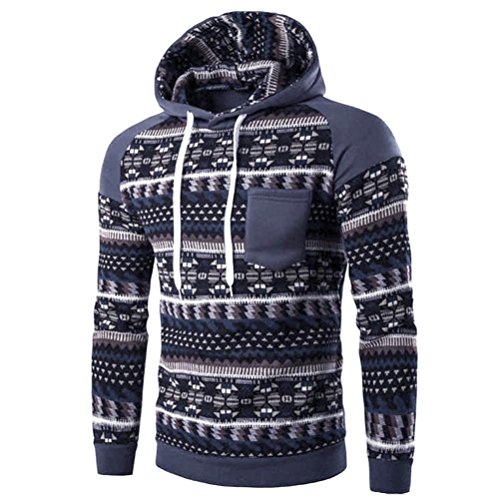 Mens Outerwear,Neartime Retro Long Sleeve Hoodie Hooded Sweatshirt Tops Jacket Coat