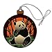 Giant Panda Bear Eating Bamboo Wood Christmas Tree Holiday Ornament