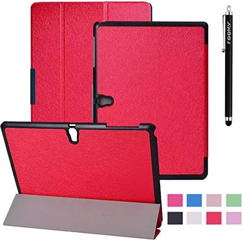 FOOMY Samsung Galaxy Tab S 10.5 Case(SM-T805/SM-T800),Classical Silk lines Design,Ultra Slim Lightweight Smart-shell Stand Cover Case With Auto Sleep/wake (Red)