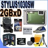 cheap Olympus Stylus 1030SW (226350) 10.1MP Green Digital Camera 2GB xD Memory Stylus 1030 BigVALUEInc Accessory Saver Bundle