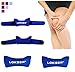 Patella Knee Strap Premium Quality By LOKSER™ for Knee Pain Relief, Non-slip Breathable & Lightweight Design- Available Individually or As a Pair. (Blue, 2 Pack)