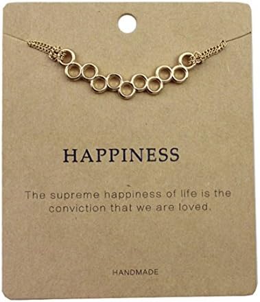 Fun Daisy Happiness Ring Loops Bubble Necklace
