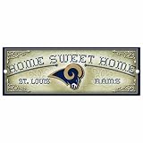 NFL St. Louis Rams 6-by-17 Wood "Home Sweet Home" Cross Stitch Sign