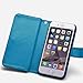 iPhone 6 Plus Wallet Case, Roybens Leather Folio Wallet Sleeve Purse Card Organizers Phone Case Pouch Magnetic Detachable Back Cover Flip Case with Wrist Strap For Apple iPhone 6 6s Plus, Blue