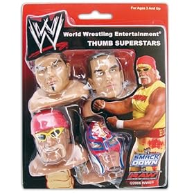  WWE Thumb Wrestling Super Stars: Rey Mysterio, Triple H, John Cena, & Batista 4 Figure Set