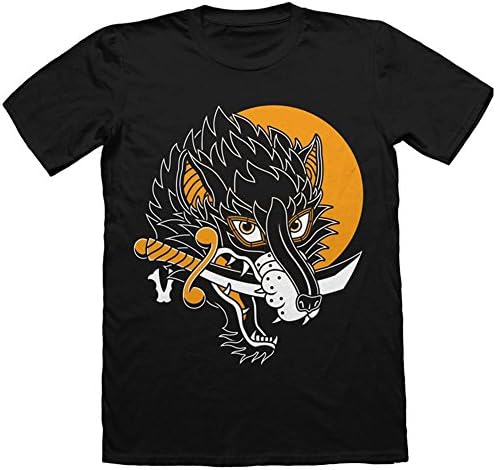 Vursa Limited Men's Wolf T-shirt Large Black