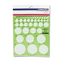 Staedtler Combo Circle Template, 45 Circles to 2.25 Inches, 7.25 x 8.25 Inches, Green (977110)