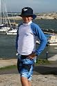 Platypus UV50+ sun protective long sleeve sunshirt white/royal