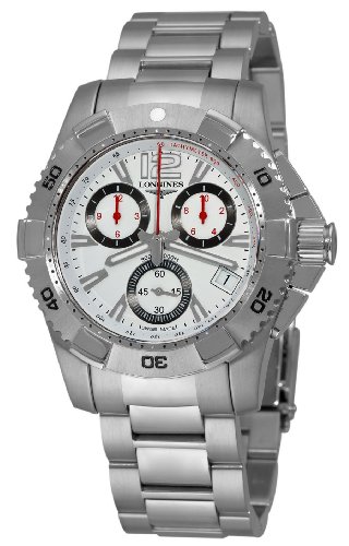 Longines Men's L36504166 HydroConquest Quartz Chronograph White Chronograph Dial Watch