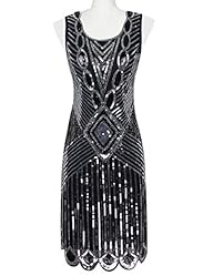 KAYAMIYA Women’s 1920S Sequined Beade…