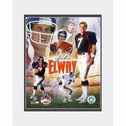 Photo File Denver Broncos John Elway 8x10 Matted Photo