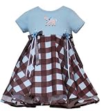 New Aqua Blue Pony Horse Checked Circle Dress ~ 12M to 24M ~ Immediate Shipment for Christmas