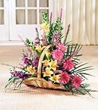 Same Day Flower Delivery Fireside Basket with Gerbera