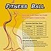 Fitness Ball: Yellow, 22in/55cm Diameter, Includes 1 Ball +1 Pump + 1 Page Instruction Chart. No instructional DVD. (Exercise Gym Swiss Stability Ball)