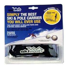 Ski & Pole Carrier. Awarding Winning Design by Skiweb. Snow Camo