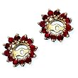 14K Yellow Gold 1 3/8 ct. Ruby Earring Jackets