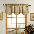 Windsor Scalloped Layered Valance - BURGUNDY color