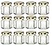 Nakpunar 12 pcs, 1.5 oz Mini Hexagon Glass Jars for Jam, Honey, Wedding Favors, Shower Favors, Baby Foods, DIY Magnetic Spice Jars