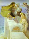 Alma-Tadema, Sir Lawrence - At Aphrodite's Cradle. Hand Painted Reproduction Oil on canvas