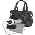 Tiny Tillia Black Embroidered Baby Changing Shoulder Bag'