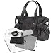 Tiny Tillia Black Embroidered Baby Changing Shoulder Bag