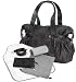 Tiny Tillia Black Embroidered Baby Changing Shoulder Bag