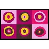 Fu�matte waschbar Teppichl�ufer Sergej pink 75x120 cmvon "Kleentex"