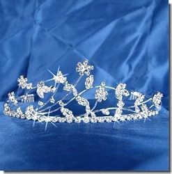 Bridal Wedding Tiara Crown With Crystal Flowers 40126