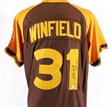 Dave Winfield Signed Jersey w/ HOF 01 - San Diego Padres - GAI - Autographed MLB Jerseys