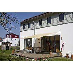 Sonnensegel Sonnenschutz  4 x 3 m Rechteck, sand-beige  (LP Nr.3-12-6 )