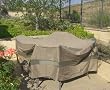 Patio Set Cover 104"Dia. Fits square, Oval or Round table set, Center hole for Umbrella.