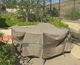 Patio Set Cover 104"Dia. Fits square, Oval or Round table set, Center hole for Umbrella.