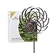 Solar Wind Spinner Improved 360 Degrees Swivel Multi-Color LED Lighting Solar Powered Glass Ball with Kinetic Wind Spinner Vertical Metal Sculpture Stake Construction for Outdoor Yard Lawn & Garden