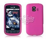 VMG Pink Premium Soft Gel Silicone Rubber Skin Case Cover for US Cellular LG Optimus U / Virgin Mobile LG Optimus V / Sprint LG Optimus S Cell Phone
