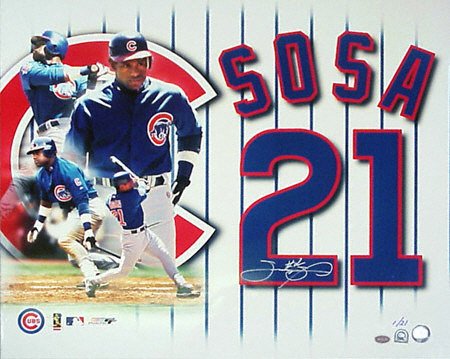 Sammy Sosa Chicago Cubs 20x24 Autographed Photograph